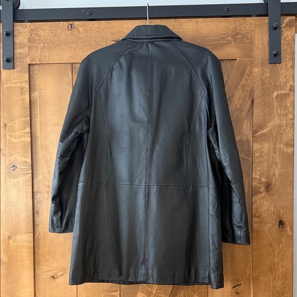Women's Middlebrook Park Vintage Black Leather Jacket size medium - Picture 7 of 9